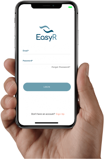 Easyr app login skærm